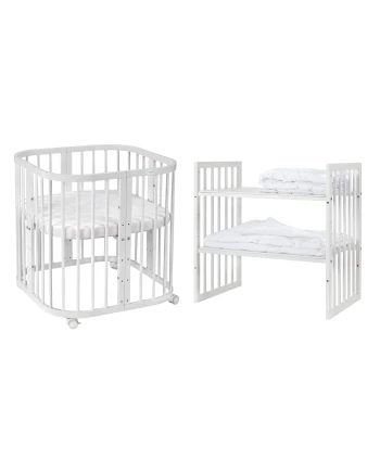 7in1 Baby crib with mattress - White