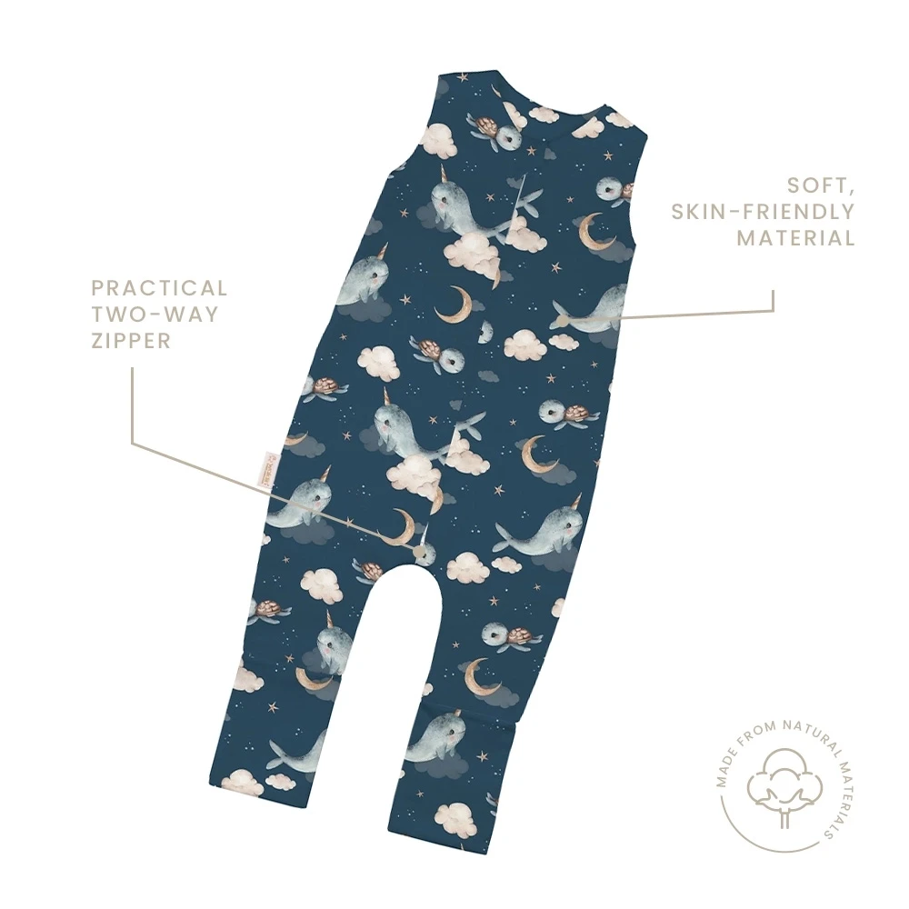 Sleeping-bag-with-legs-summer-0.5-TOG-Whales-Navy-1-2-years-characteristics