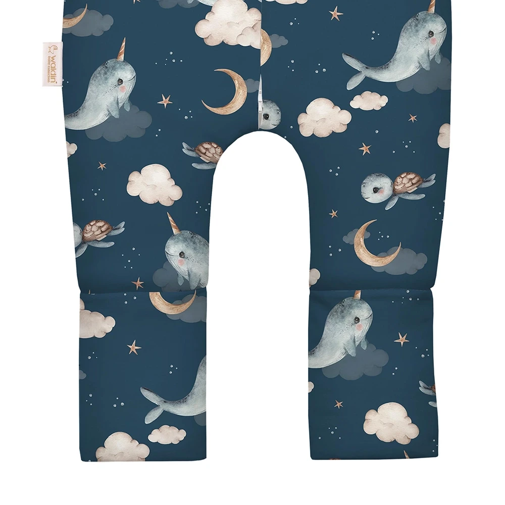 Sleeping-bag-with-legs-winter-2.5-TOG-Whales-Navy-1-2-years-close-up