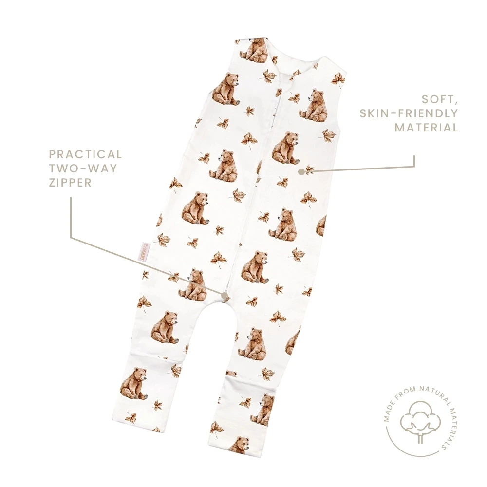 Sleeping-bag-with-legs-summer-0.5-TOG-Bears-White-1-2-years-characteristics-Waldin