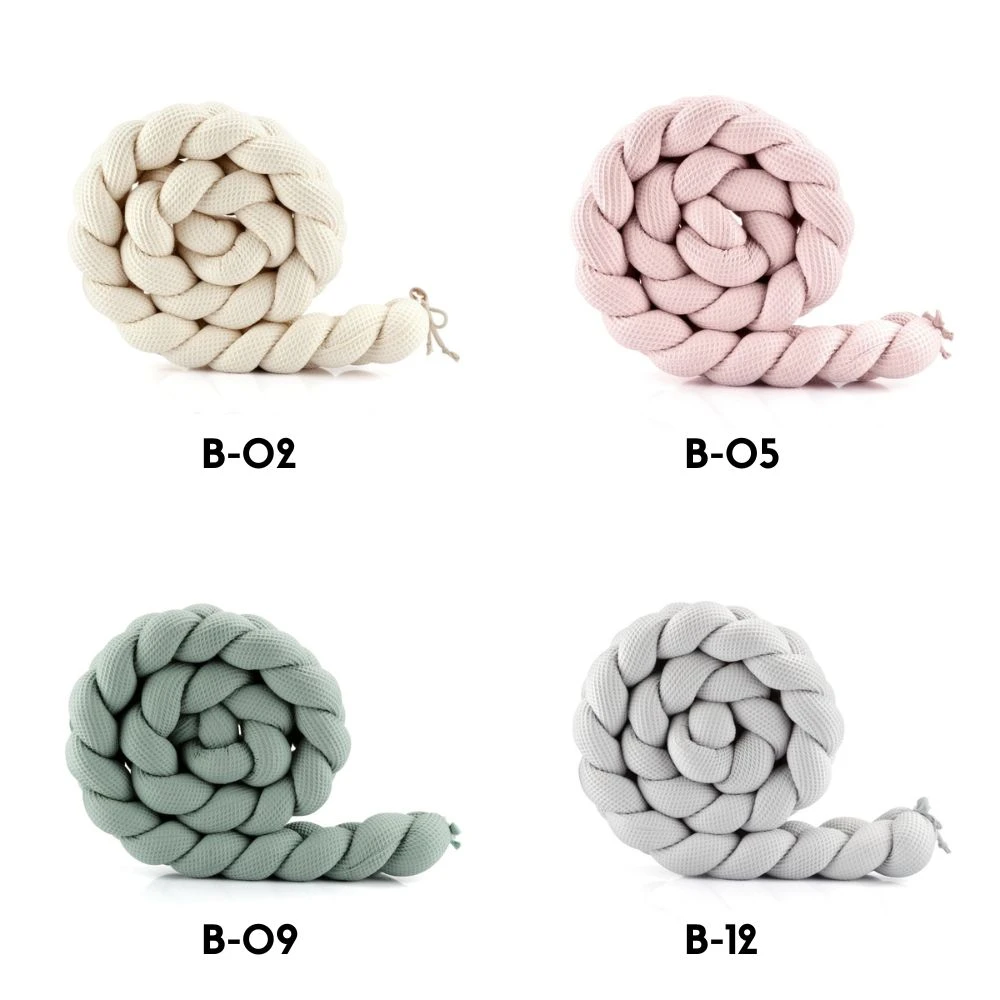 Braid_crib_protector_210cm_many_colors_Waldin