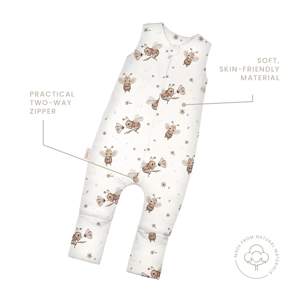 Sleeping-bag-with-legs-2.5tog-winter-bees-White-1-2-years-characteristics-Waldin